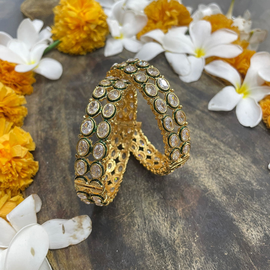 KUNDAN BANGLES - SilverBin