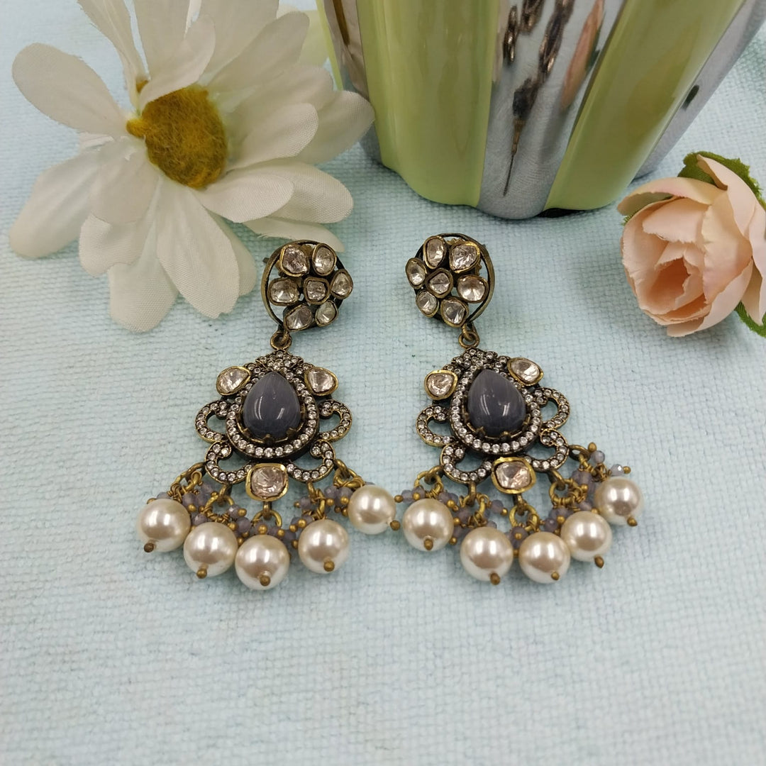 KUNDAN EARRINGS - SilverBin