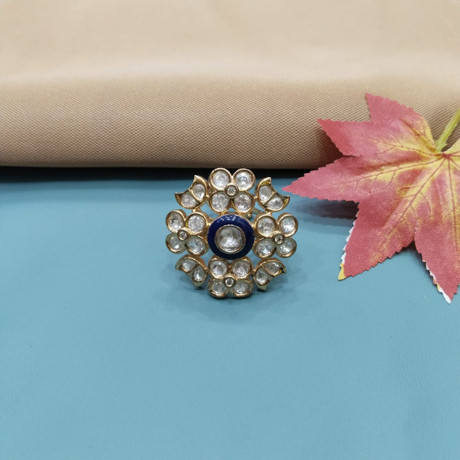 KUNDAN RING - SilverBin