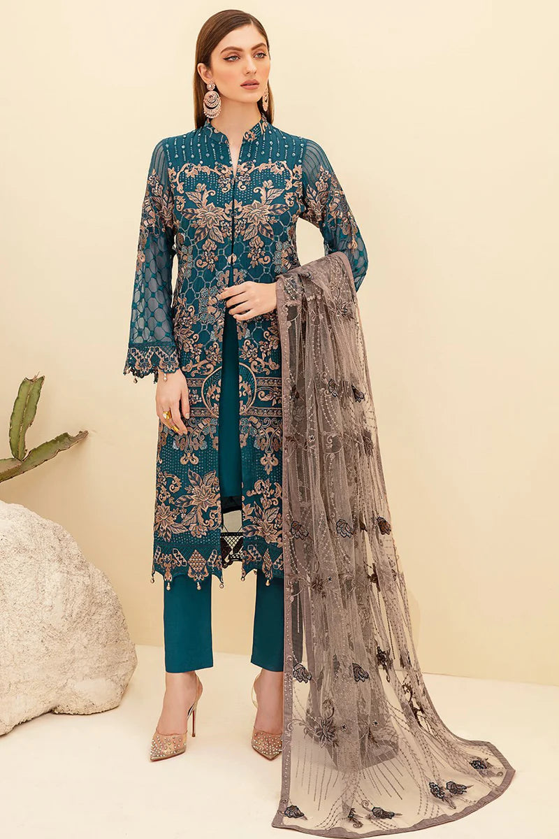 Enchanting Teal Georgette Suit Set | Perfect for Weddings & Celebrations