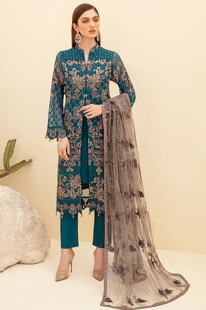 Enchanting Teal Georgette Suit Set | Perfect for Weddings & Celebrations
