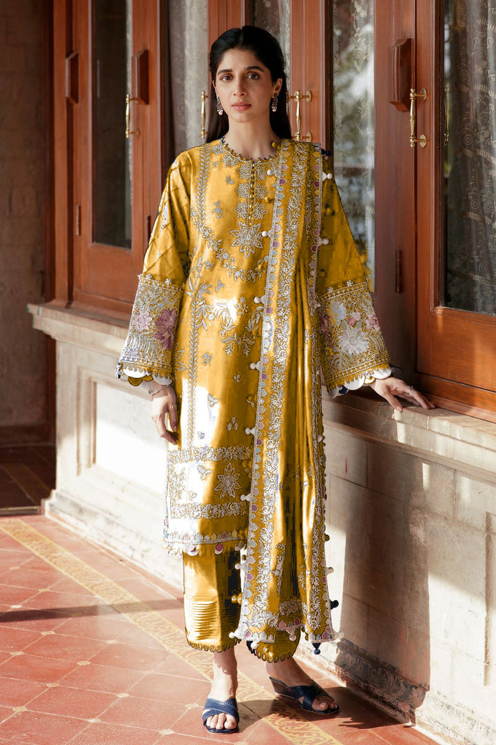 Moti Work Yellow Georgette Salwar Suit | Designer Indian Wear