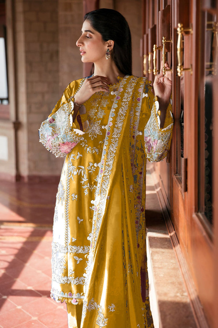 Moti Work Yellow Georgette Salwar Suit | Designer Indian Wear