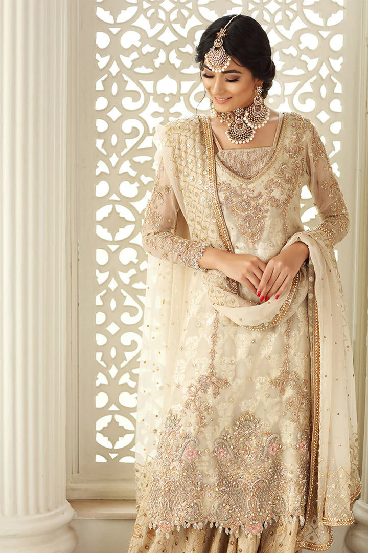 Beige Georgette Salwar Kameez | Elegant Embroidery & Stylish Dupatta