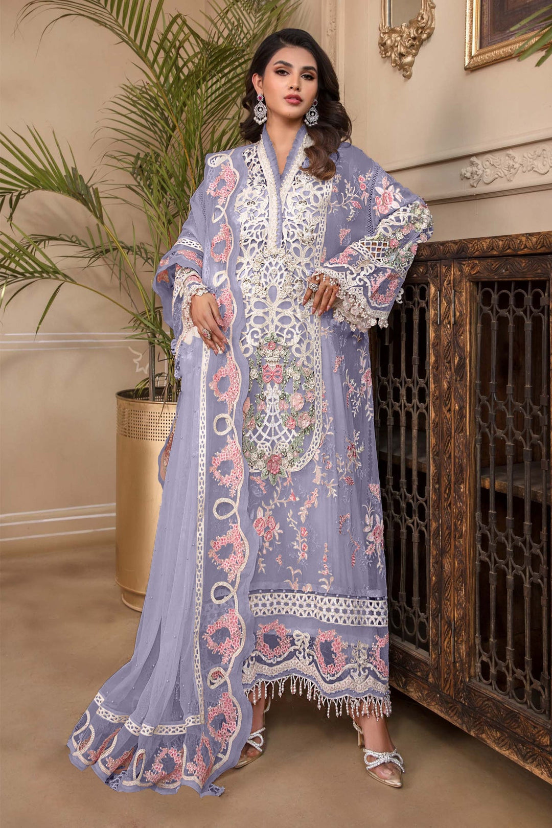 Purple Georgette Salwar Kameez | Stunning Georgette Dupatta