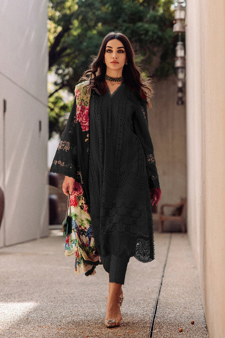 Luxury Black Cotton Salwar Kameez | Digital Printed Dupatta for Elegant Wear