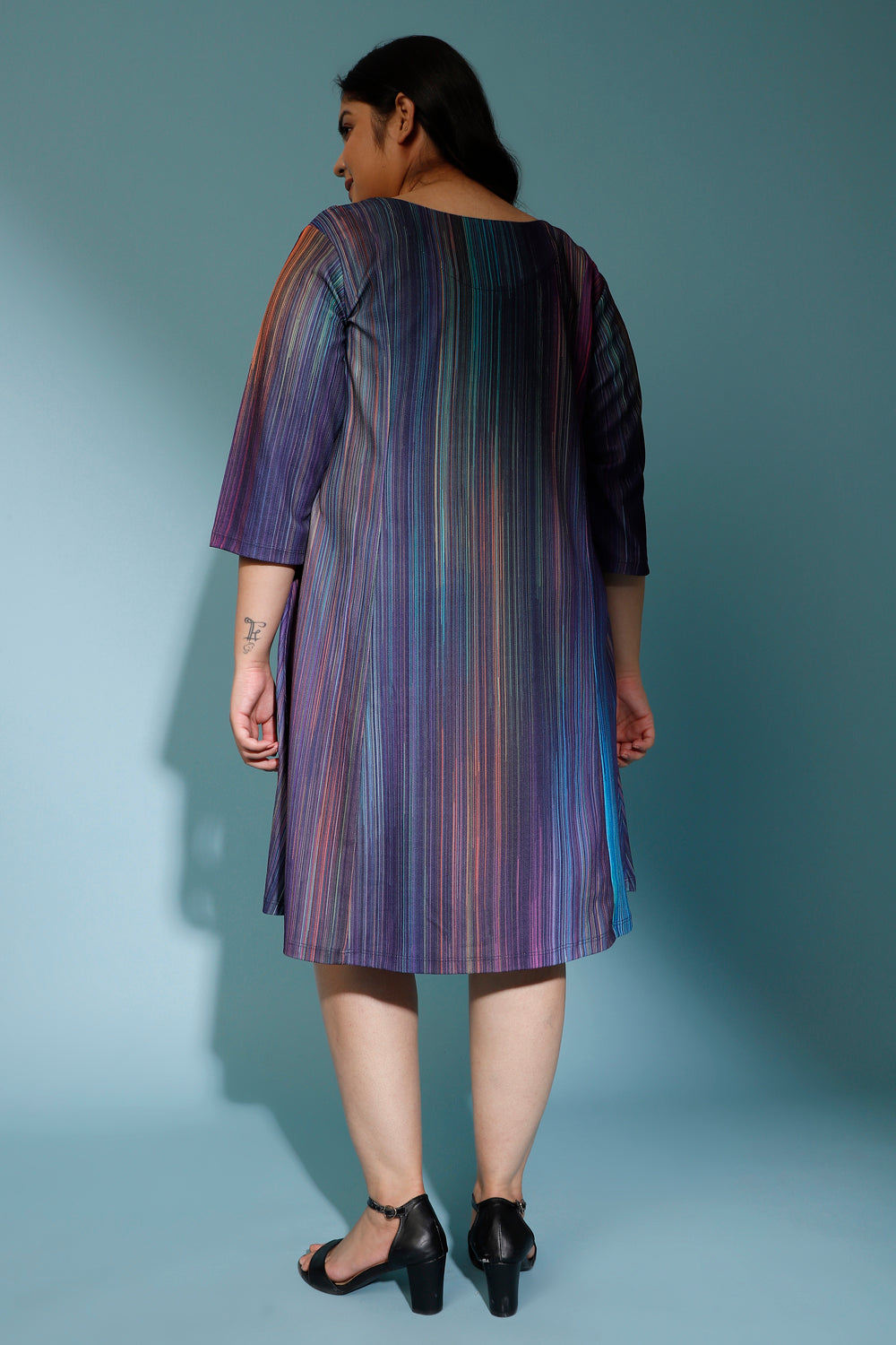 Night Streaks Printed Dress