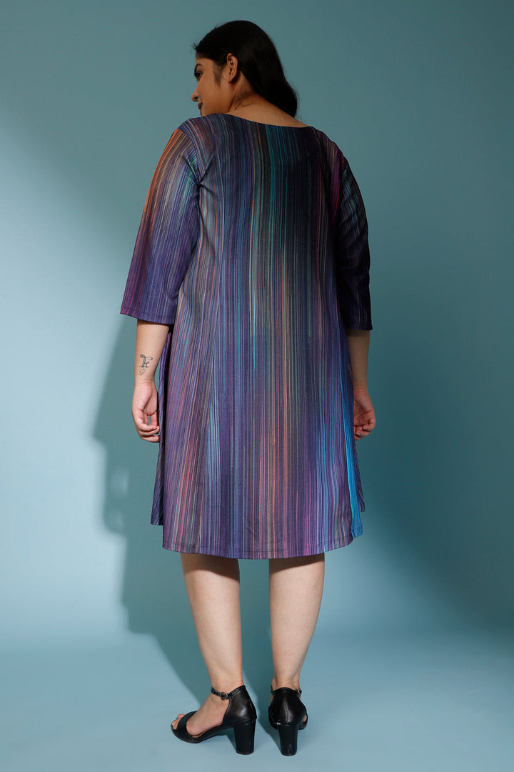 Night Streaks Printed Dress
