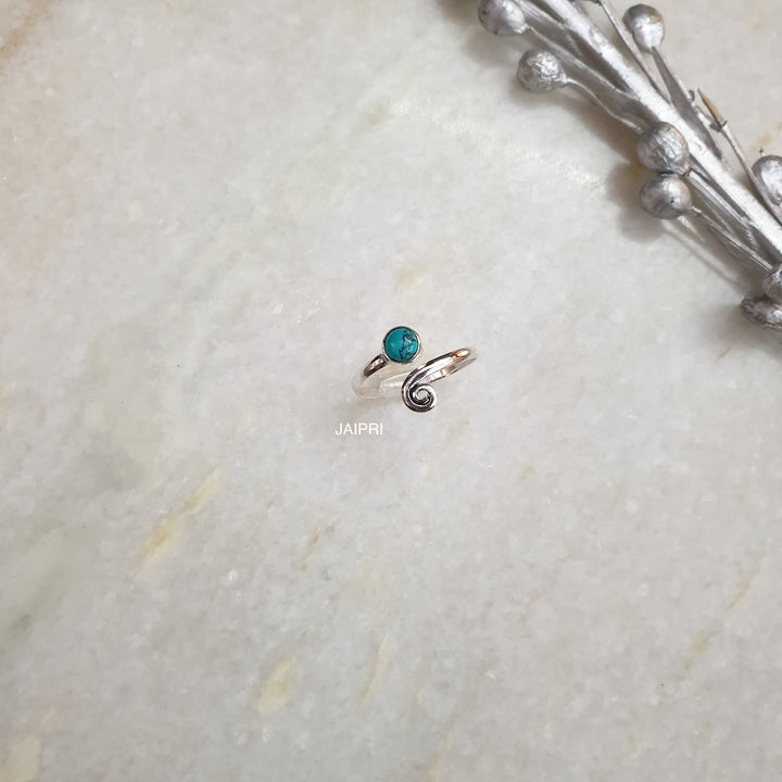 Turquoise Stone | Designer Adjustable Ring Trendy
