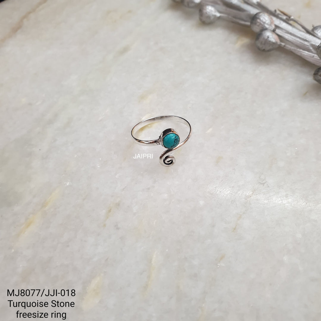 Turquoise Stone | Designer Adjustable Ring Trendy