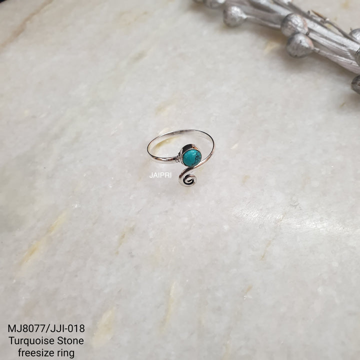 Turquoise Stone | Designer Adjustable Ring Trendy