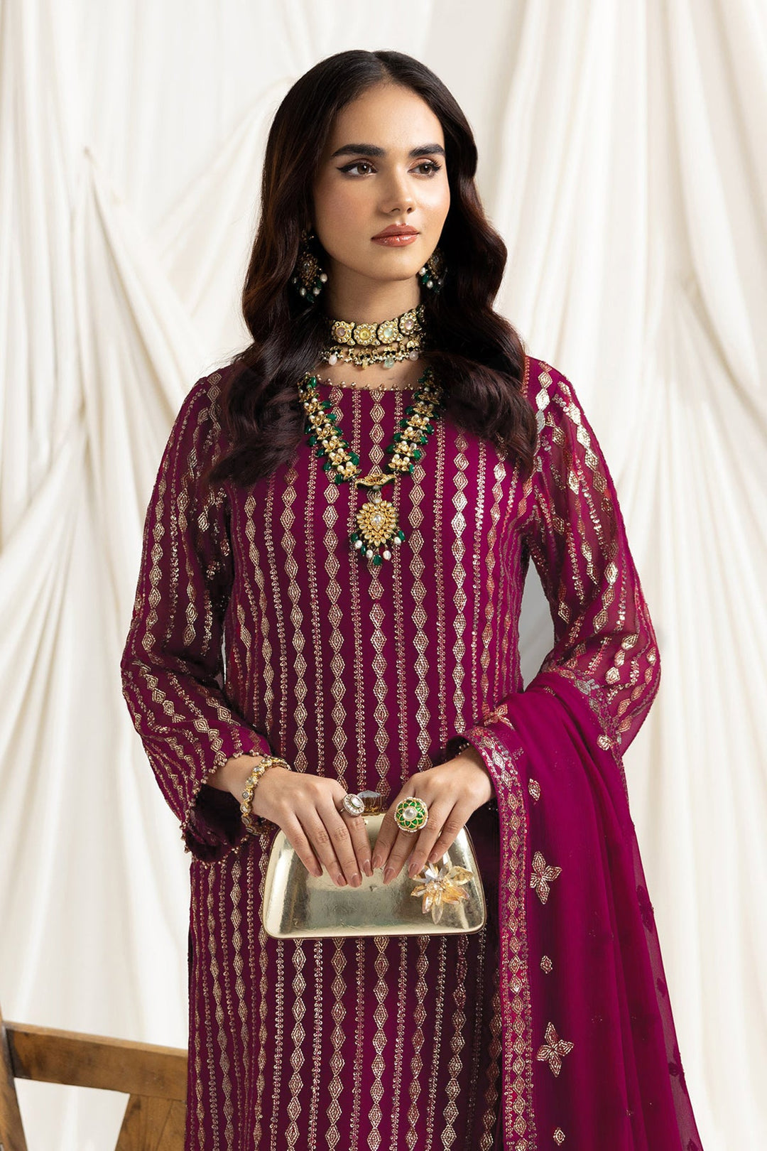 Designer Dark Pink Salwar Suit | Embroidery & Sequence Work