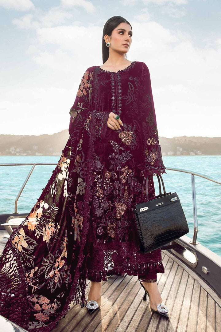 Elegant Maroon Kameez with Salwar | Featuring a Graceful Dupatta
