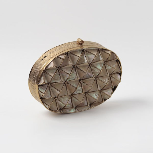 Maya 3D Mother of Pearl Clutch | Handcrafted Elegance & Artistry