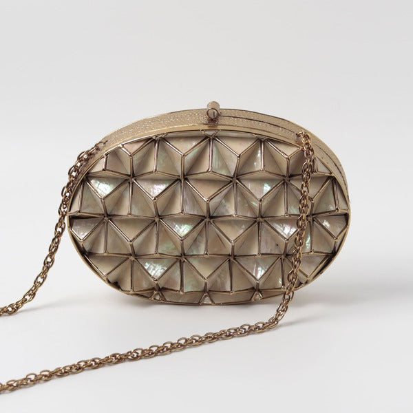 Maya 3D Mother of Pearl Clutch | Handcrafted Elegance & Artistry