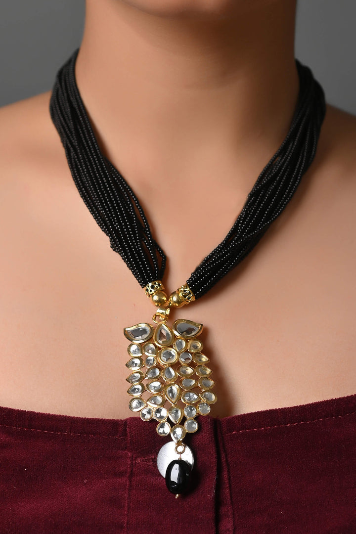 Kundan Pendant Set | With Earrings And Bracelet Trendy