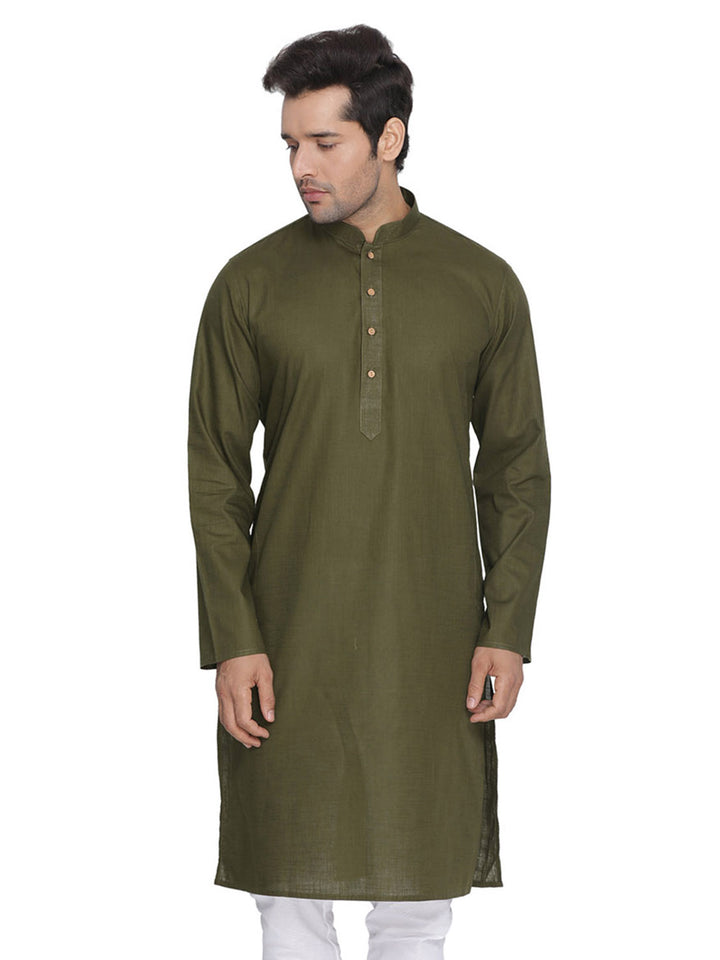 Men’s Plain Cotton Kurta Set | Stylish White Bottom for Traditional Look