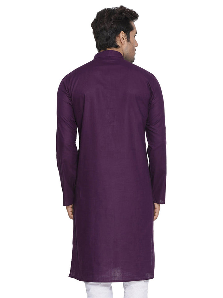 Men’s Plain Cotton Kurta Set | Stylish White Bottom for Traditional Look