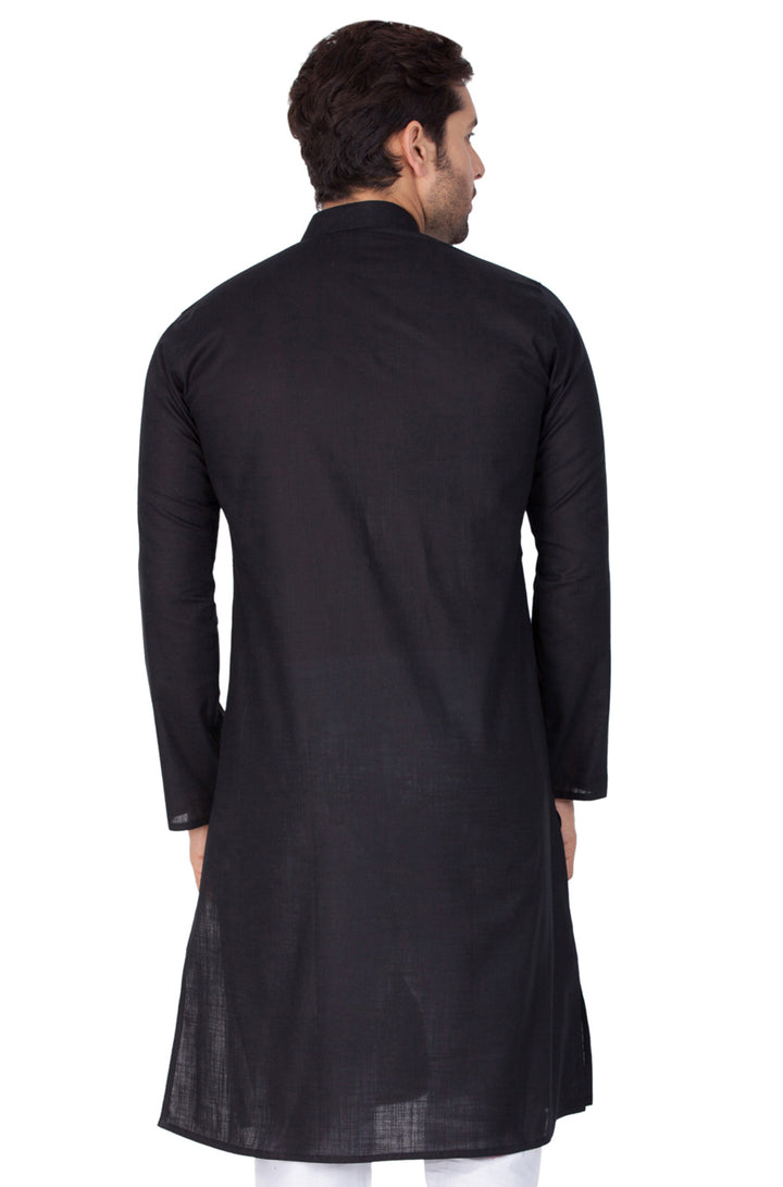 Men’s Plain Cotton Kurta Set | Stylish White Bottom for Traditional Look