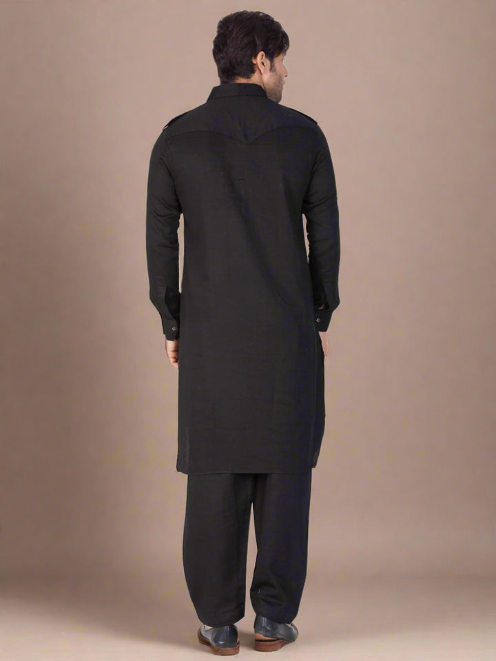 Plain Cotton Pathani Kurta | Stylish Ethnic Wear for All Occasions
