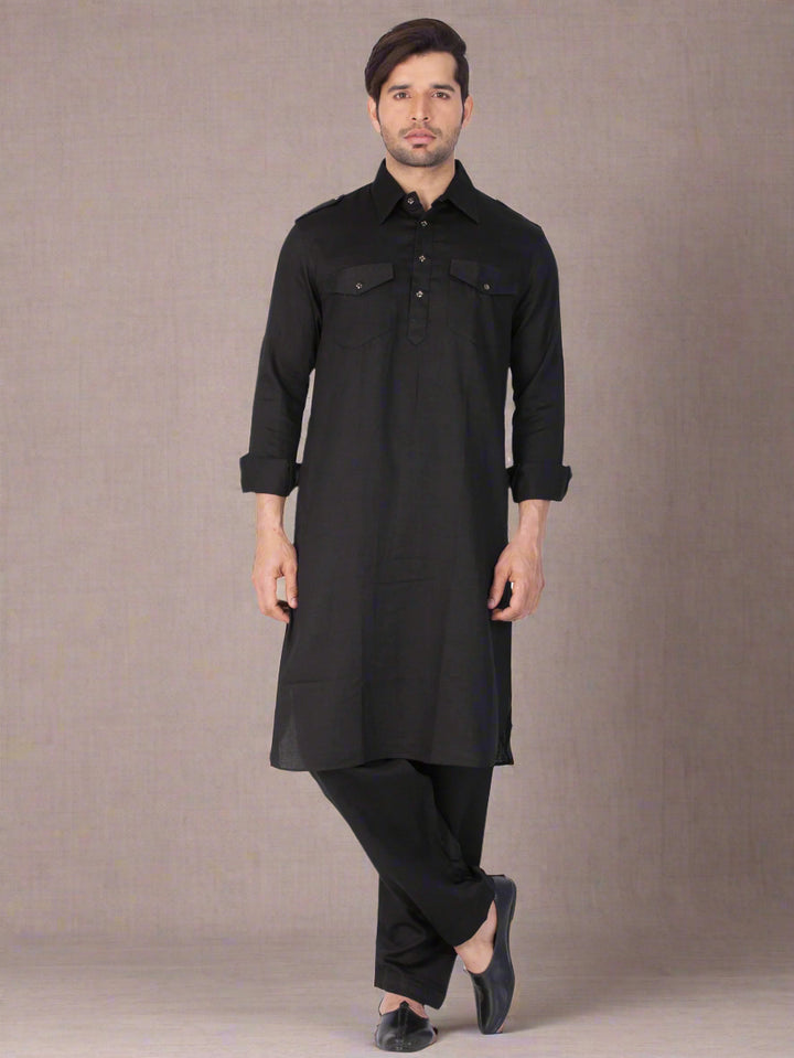 Plain Cotton Pathani Kurta | Stylish Ethnic Wear for All Occasions