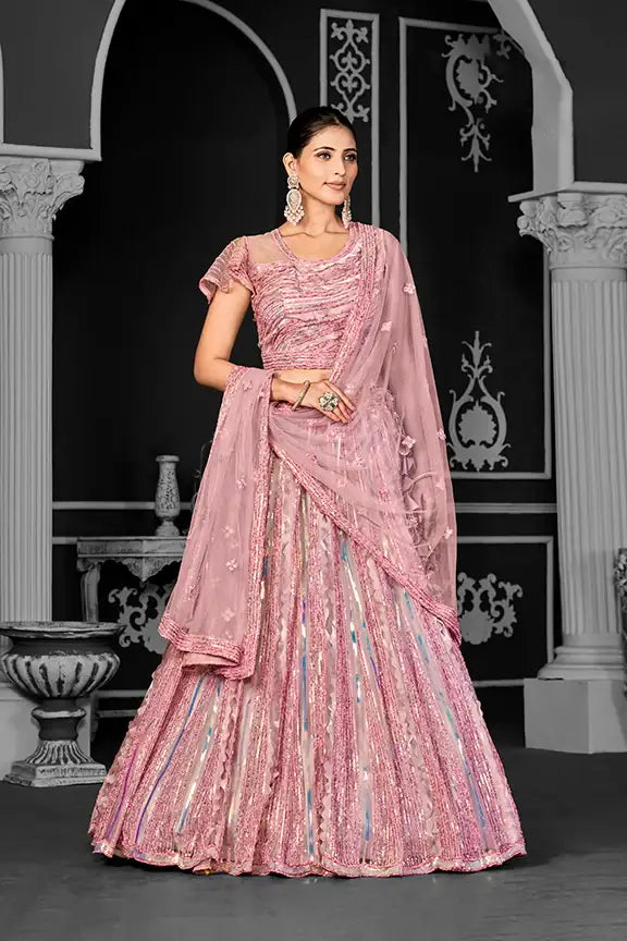 Party Wear Lehenga with Sequins


