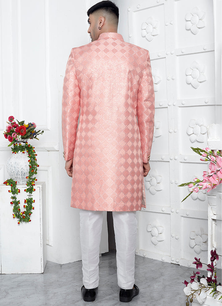 Stylish Art Silk Sherwani | Computer Thread Work Perfect Wedding Attire