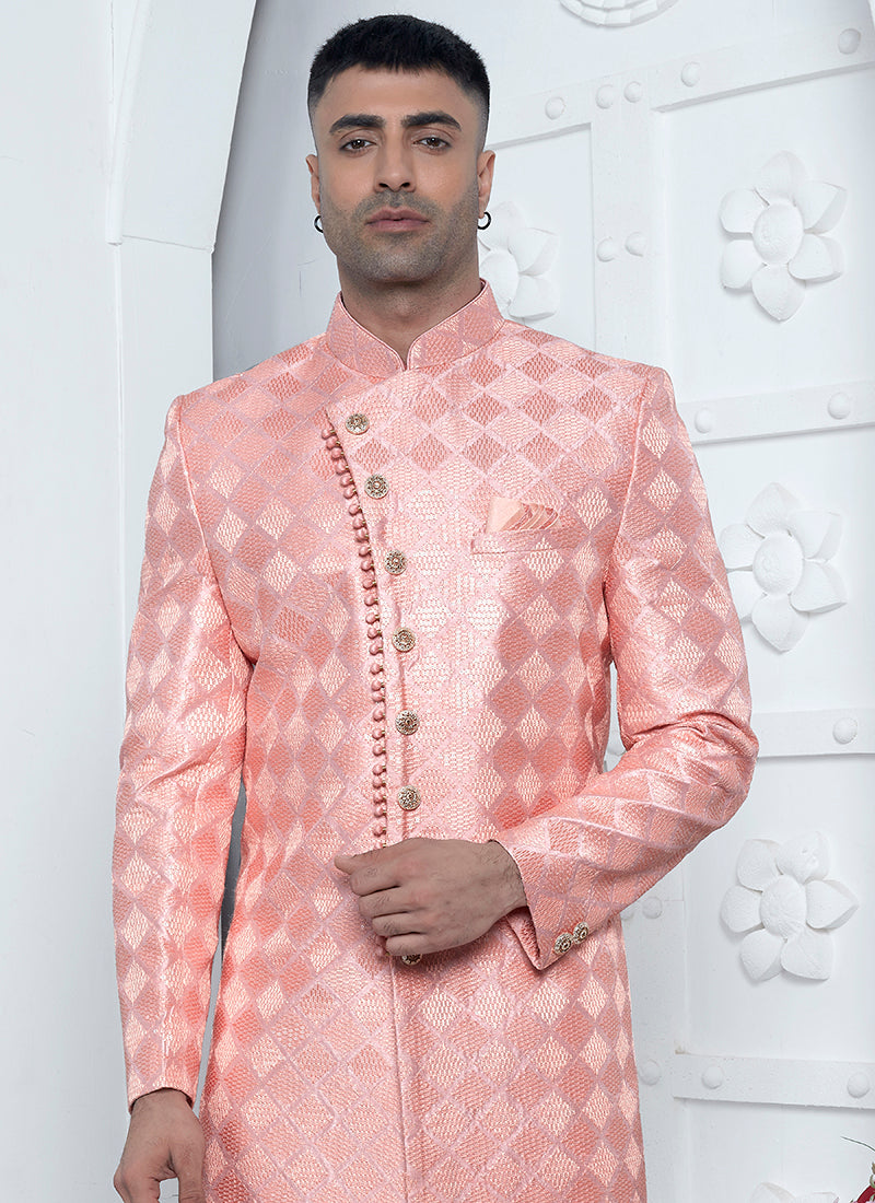 Stylish Art Silk Sherwani | Computer Thread Work Perfect Wedding Attire