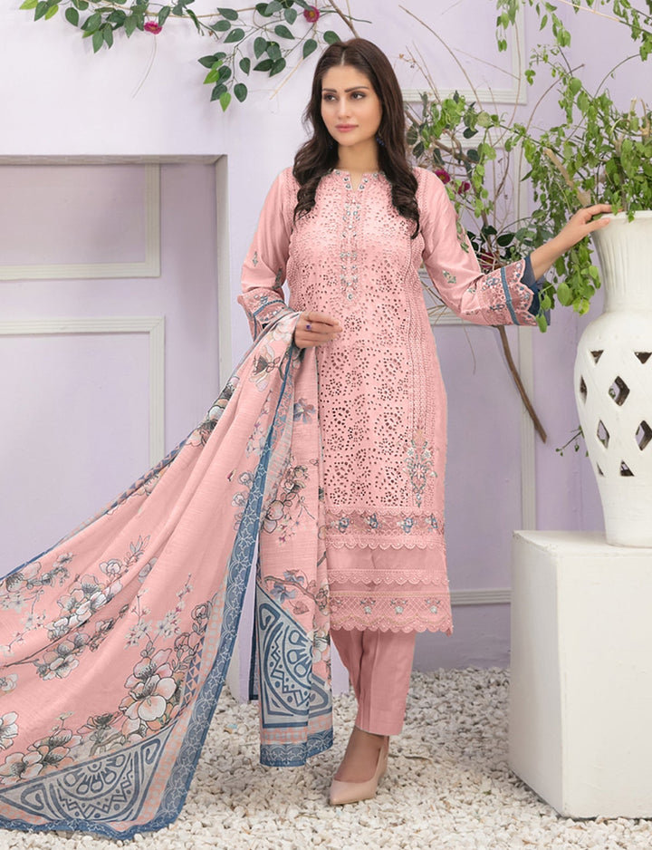 Peach Heavy Faux Georgette salwar  Suit | Embroidered Moti Work & Chiffon Dupatta