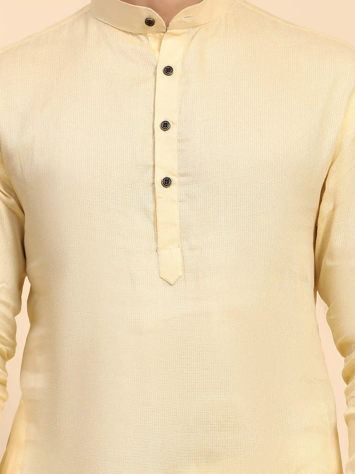 Light Yellow Kurta Pajama Set | Elegant Attire for Festivals & Haldi