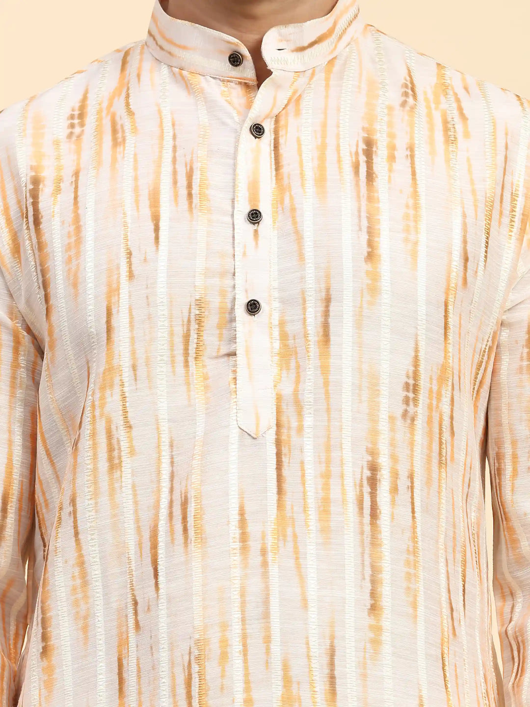 Yellow Kurta Set for Men | Stylish Digital Print for Festive Celebrations