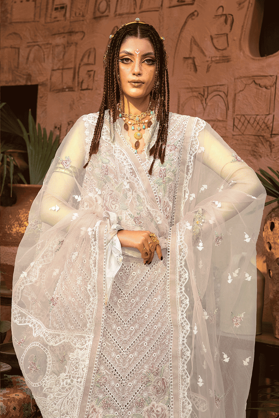 Pure Cotton Pink Salwar Kameez | Heavy Net Dupatta for Elegant Occasions