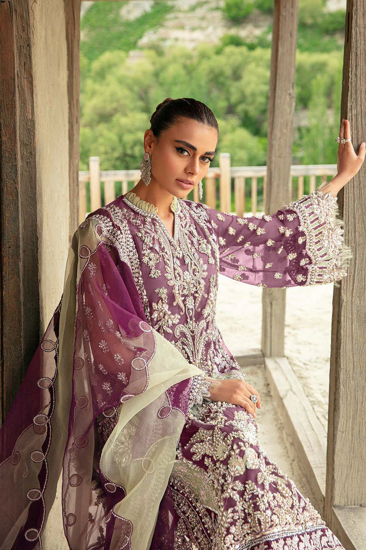Elegant Purple Georgette Suit | Classic Kameez with Flowing Dupatta