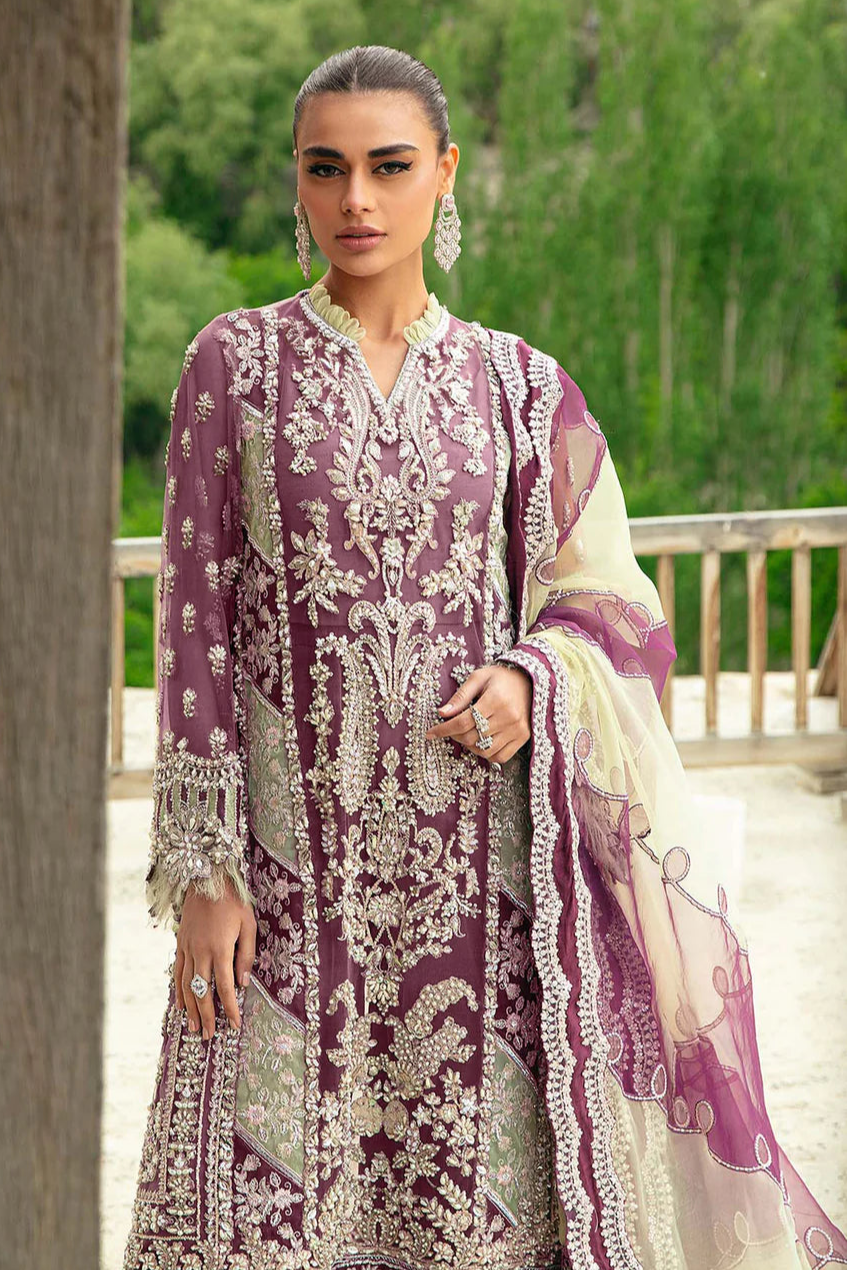 Elegant Purple Georgette Suit | Classic Kameez with Flowing Dupatta