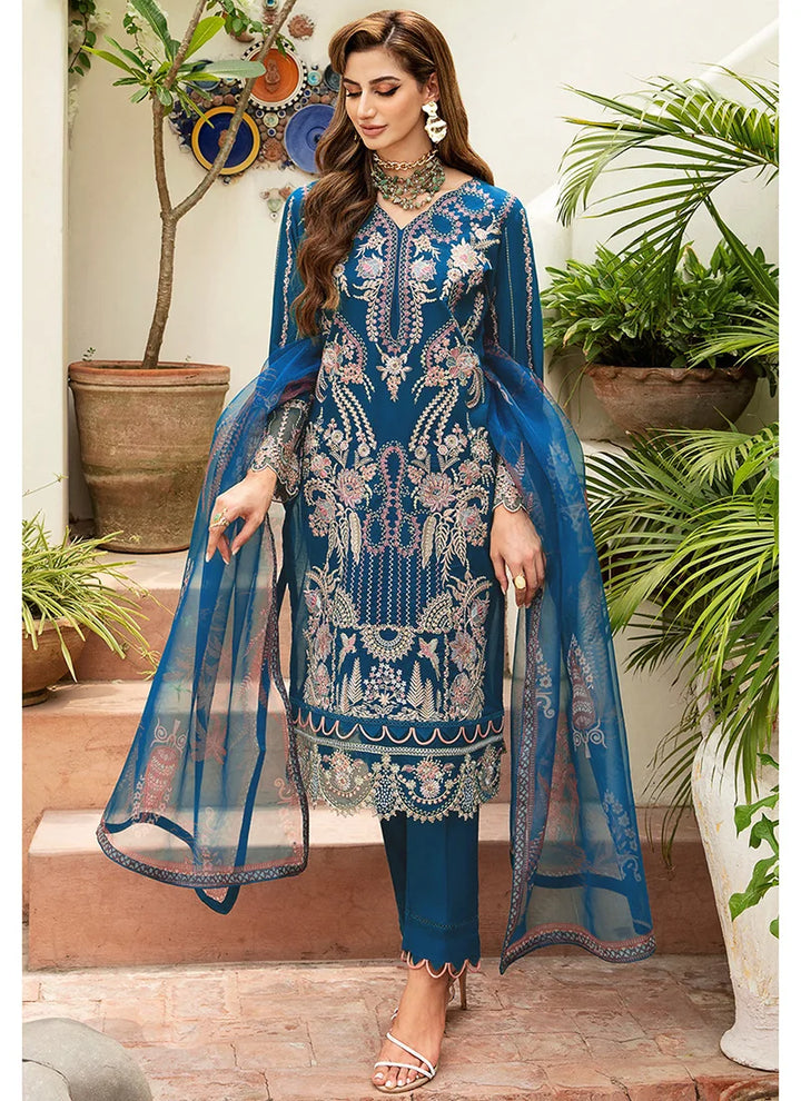 Elegant Blue Rayon Suit | Chic Ethnic Wear with a Gorgeous Dupatta