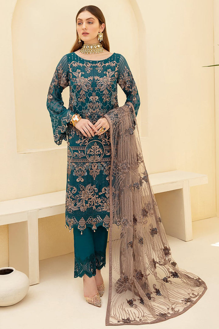 Enchanting Teal Georgette Suit Set | Perfect for Weddings & Celebrations