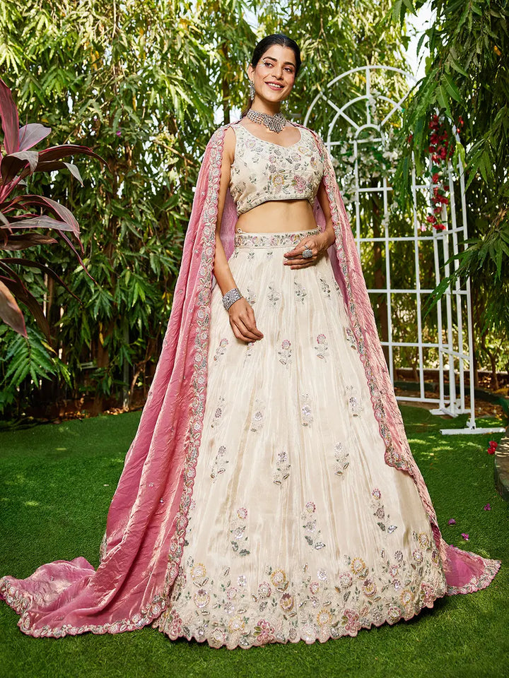Rani pink wedding lehenga for women