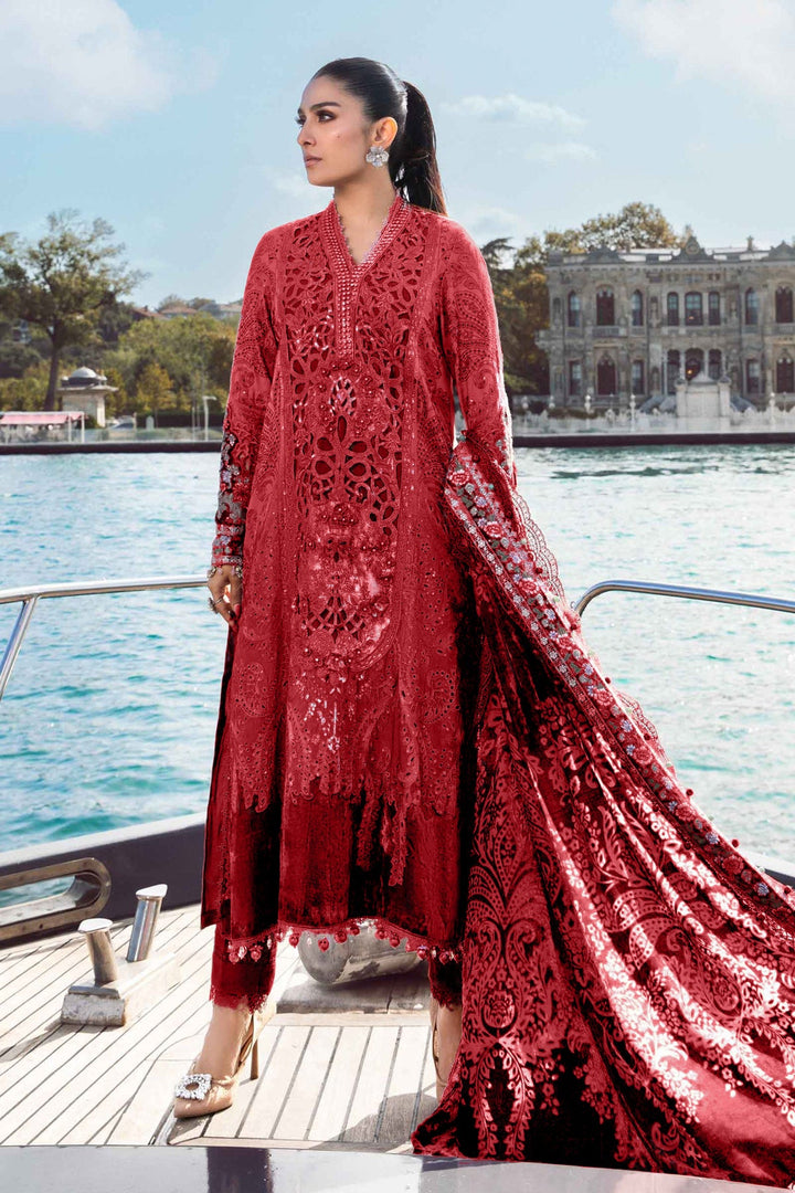 Ethnic Red Salwar Suit | Embroidery Work & Rayon Bottom Luxury Wear