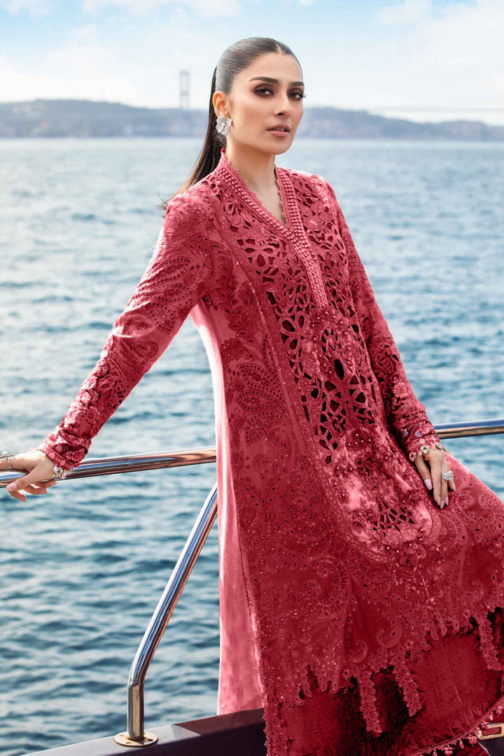 Ethnic Red Salwar Suit | Embroidery Work & Rayon Bottom Luxury Wear