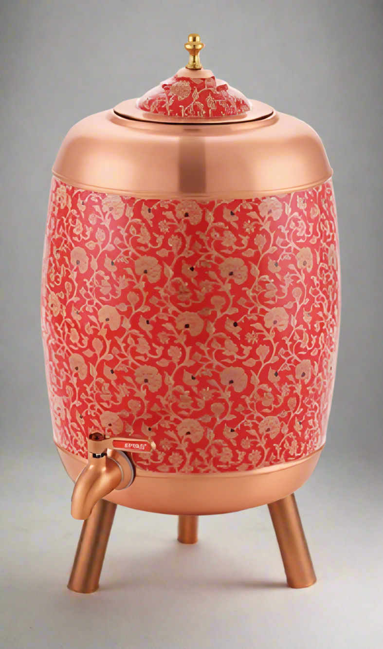 Attro Redpiness Pure Copper Water Dispenser | Traditional Copper Pot