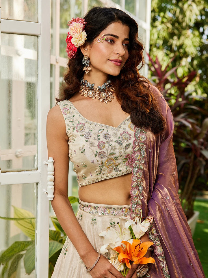 Royal purple lehenga choli for weddings