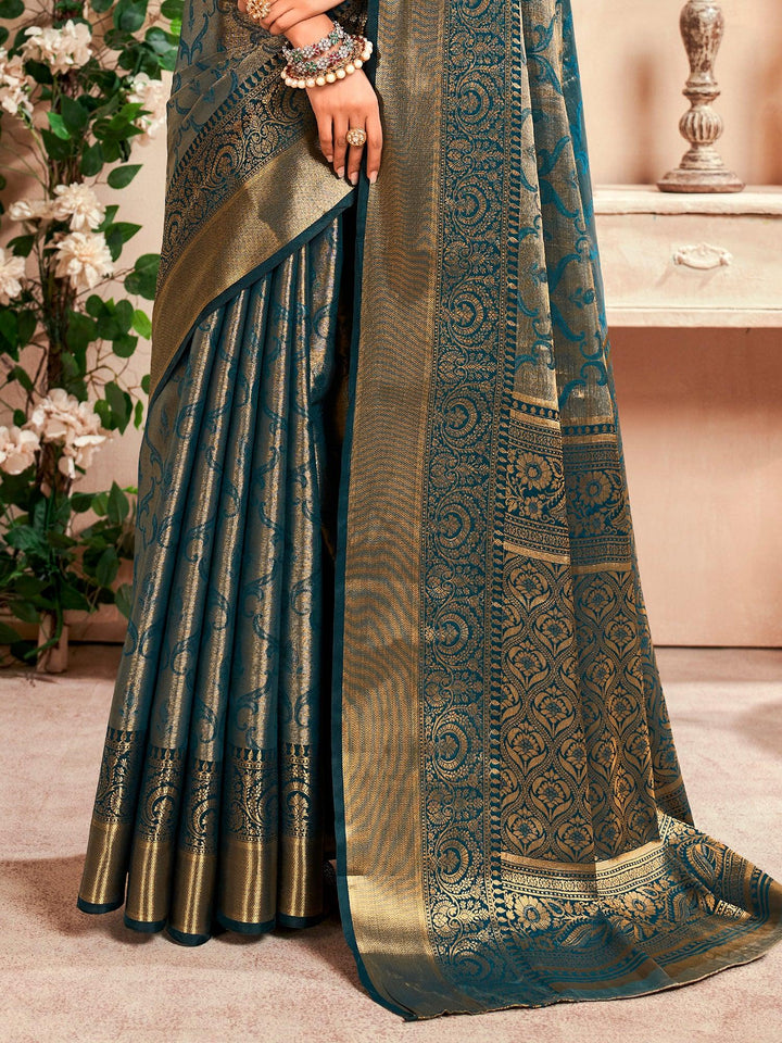 Vibrant color luxurious fabric exclusive attire crafted for elegance and style.