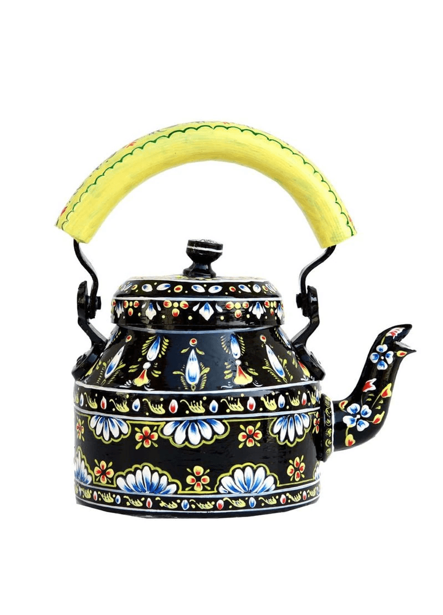 Elegant Handpainted Tea Kettle | Artistic 1L Tableware Piece
