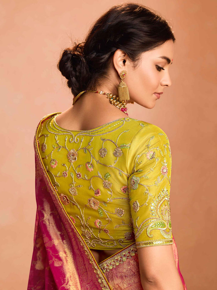 Shop Incredible Red Zari Weaving Silk Saree