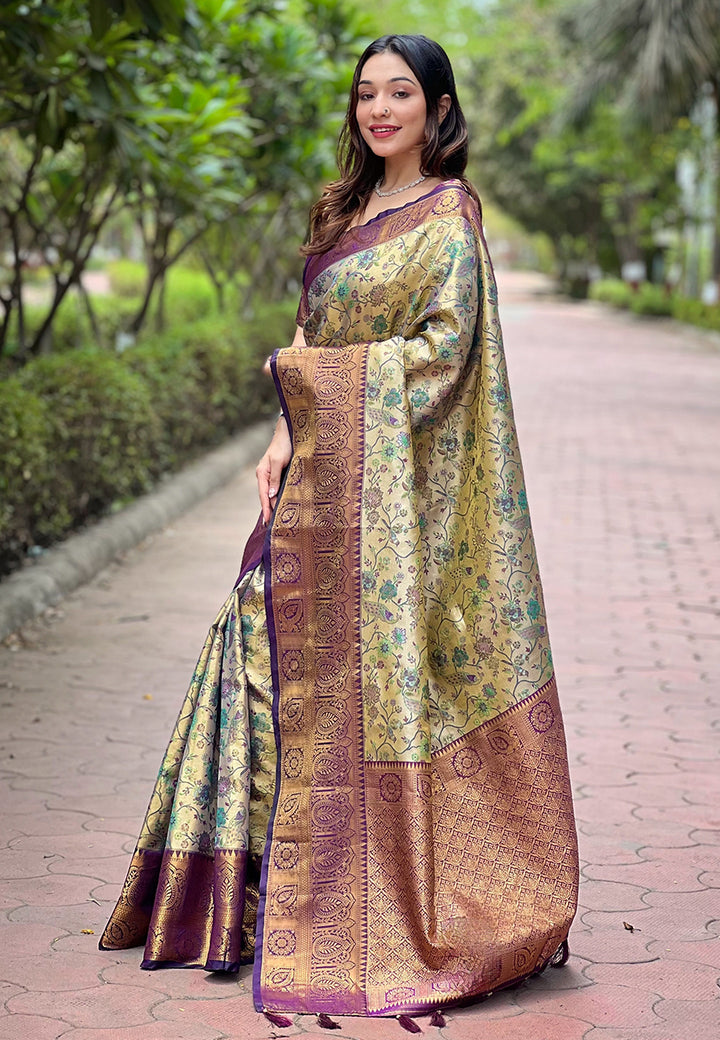 Shop Soft Wine Beautiful Woven Silk Saree – Ideal Wedding & Party Wear
