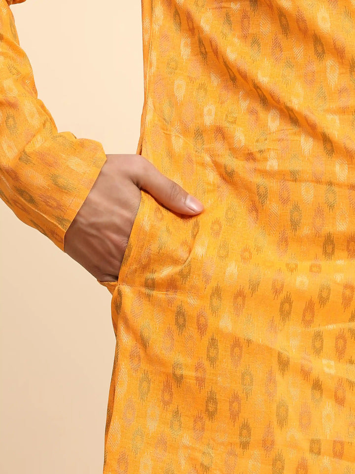 Traditional Light Orange Kurta Pajama | Pure Cotton Kurta for Men