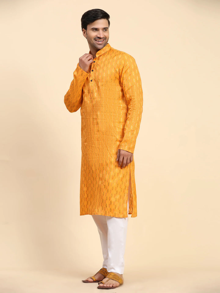 Traditional Light Orange Kurta Pajama | Pure Cotton Kurta for Men