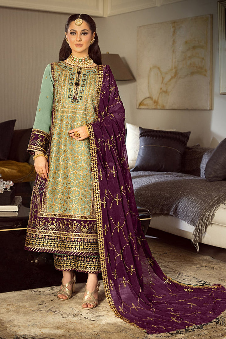 Mint Green Indian Salwar Kameez | Designer Suit with Heavy Embroidery