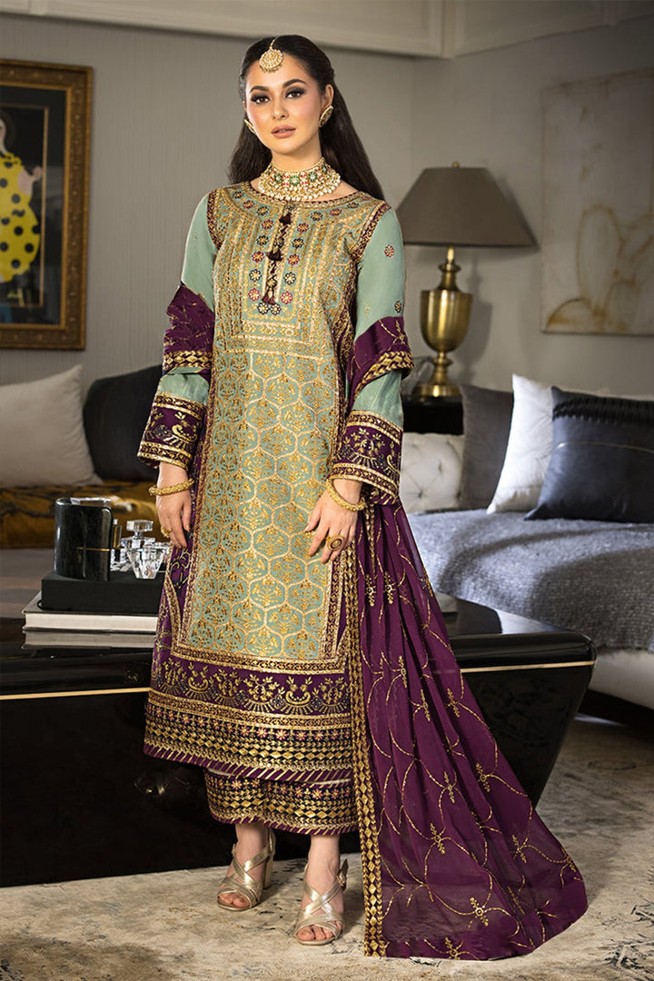 Mint Green Indian Salwar Kameez | Designer Suit with Heavy Embroidery