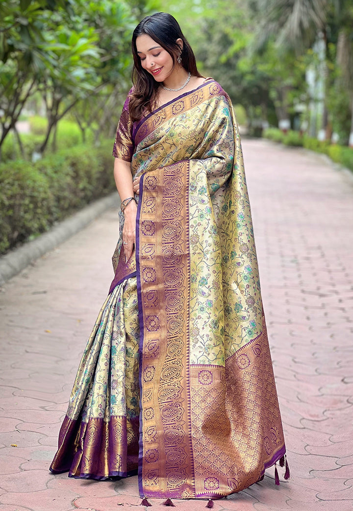 Soft Wine Beautiful Woven Silk Saree – Ideal Wedding & Party Wear
